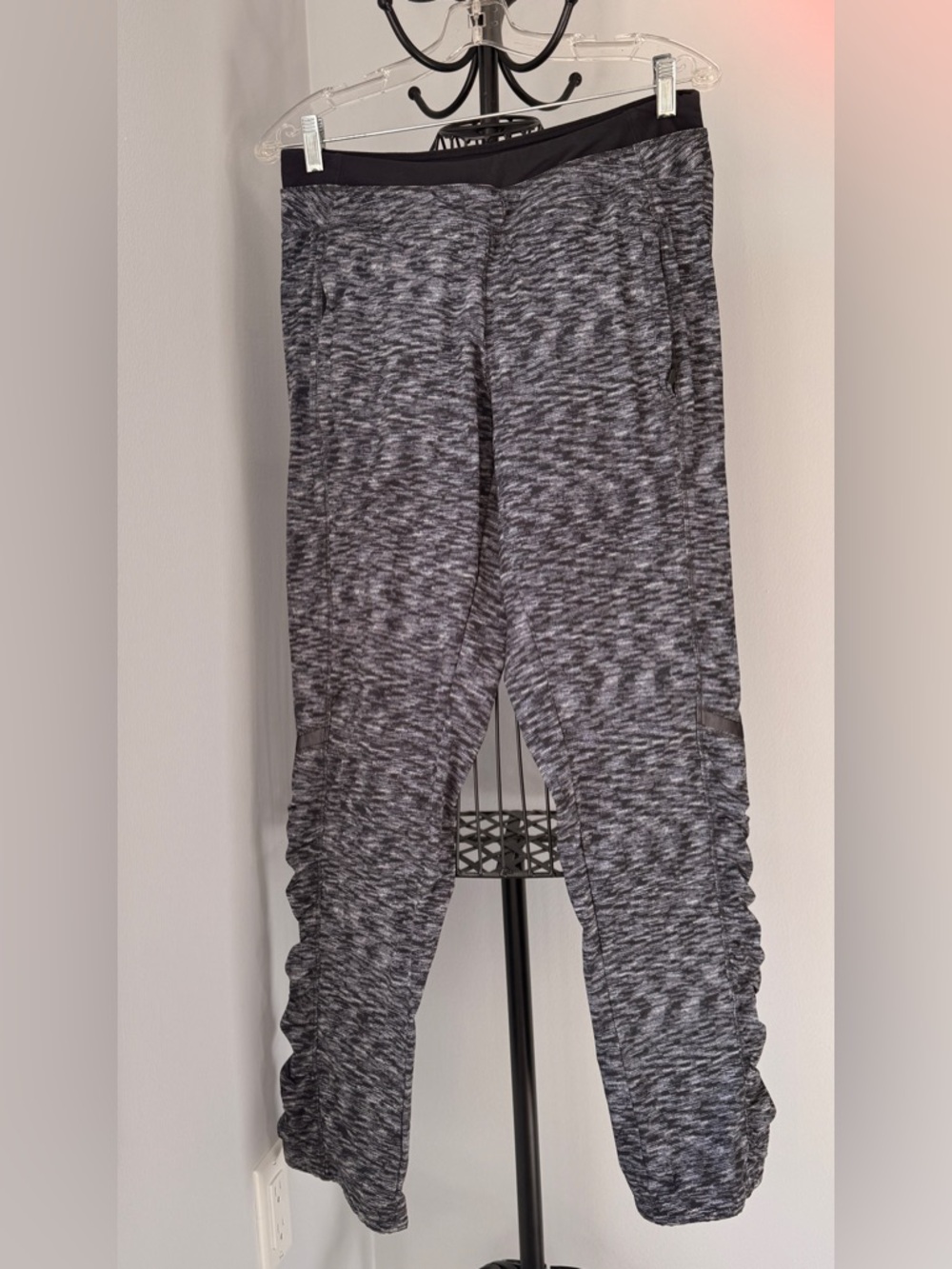 lululemon athletica Womens Heather Gray Ruched Leggings